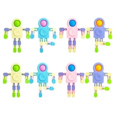 FANCYPIA 여러포즈 미니 로봇 스피너, 8개, 랜덤발송