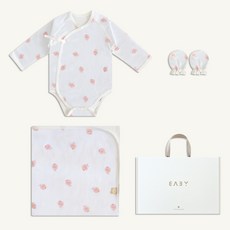 베이비앤아이 유아용 여름 배냇슈트 + 속싸개 + 손싸개 출산 선물 세트 이비앤아이 유아용 여름 배냇슈트 + 속싸개 + 손싸개 출산 선물 세트