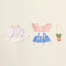 디스톤유니버스 나야나야 럭셔리컬렉션 코튼캔디 솜인형 옷 세트, 혼합색상, 1세트