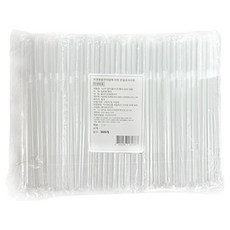HOMART JC International獨立包裝皺褶軟管吸管 白色透明 7*250mm, 500件, 1個