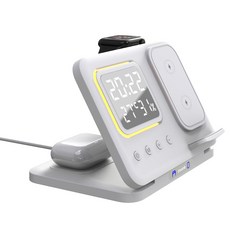 퓨전에프엔씨 아이노트 WC100F 5in1 무선 충전기, WHITE, 1개