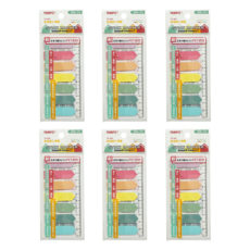 TEMPO 節奏牌 FUJILINE 箭頭索引標貼7件組 TP-405 莫蘭迪色, 6包入, 索引標籤, 6包, 140張, 44 x 12mm