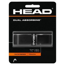 HEAD 海德 Dual Up Soaking網球握把, 黑色, 1個