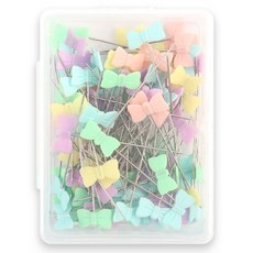 brandyarn 手藝用粉彩大頭針 迷你緞帶 100入, 1個, 隨機出貨
