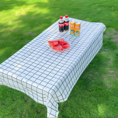It Click露營防水餐桌布 格紋 180cm, 1個, 3入
