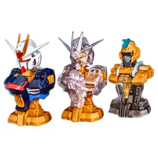 BANDAI 扭蛋 MS MECHANICAL BUST 機動戰士 鋼彈胸像 04 自由鋼彈 一套三款, 1組