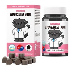 멍템 강아지 피부 피모 케어 영양제, 1개, 피부/피모, 120정