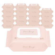 쁘띠루쥬 프리미엄 초순수 엠보싱 물티슈 캡형, 20개, 72매, 70g