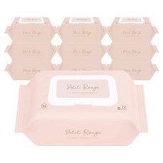 쁘띠루쥬 70평량 초순수 엠보싱 물티슈 캡형, 10개, 72매, 70g 10개, 72매, 70g