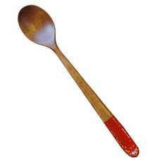 칠몽 K RIBBON 금수강산 옻칠 나무 티스푼, 빨강, 1개 빨강, 1개