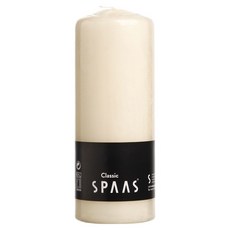 SPAAS 圓筒單支蠟燭 象牙色 米色 6*15cm, 無香味, 1個, 311g