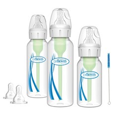 닥터브라운 신생아 내로우넥 PP젖병 120ml + 250m x 2p + 1단계 젖꼭지 3p + 2단계 젖꼭지 2p + 세척솔 스타터 키트 세트, 1세트