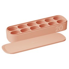 모윰 유아용 이중밀폐 이유식 큐브 20ml 12구, 240ml, 테라코타, 1개 테라코타, 1개, 240ml