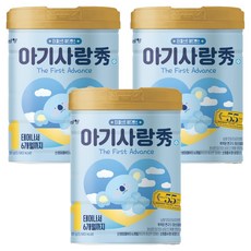 아기사랑수 어드밴스 분유 0~6개월 1단계, 800g, 3개 800g, 3개