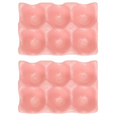 구디푸디 세라믹 에그 트레이, 피치 블로썸, 2개