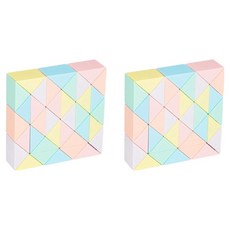 퍼줌 마카롱 스네이크 퍼즐 시리즈 일반큐브 36p, 혼합색상, 2개