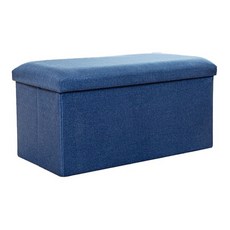 長方形收納椅 40 x 25 x 25cm 寶藍色 折疊收納椅凳, 1個