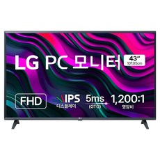 LG전자 FHD PC 모니터, 107.95cm, 43MQ520S