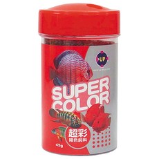 UP AQUA 雅柏 超彩專用飼料 E-296-45, 增豔配方，色彩鮮明，觀賞魚飼料, 45g, 1罐