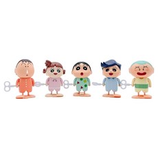 Shinchan 蠟筆小新 做夢的睡衣彈簧公仔 5種組, 1套, 混色