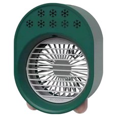 4YOU 露營迷你低噪音桌上型氣氛燈水冷式風扇 A208, 綠色