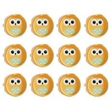 插座安全蓋 貓頭鷹, 黃色, 12個