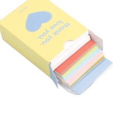 워너디스 러브레 미니 감사 메시지 엽서 카드 8종 x 5p + 봉투 20p 세트, 코튼 블러, 1세트