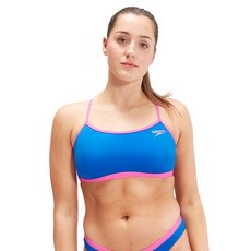 speedo 女款堅固的兩件式純色抽繩上衣 8-00318015775