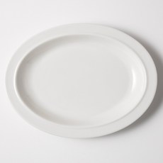 시라쿠스 메이플 타원접시 23cm, 화이트, 1개