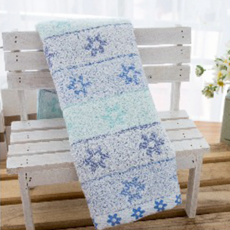 SHING LONG TEXTILE 台灣興隆毛巾 花語擦髮巾 藍色 柔軟吸水 台灣製造, 1條