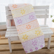SHING LONG TEXTILE 台灣興隆毛巾 花語擦髮巾,紫色,吸水速乾,柔軟親膚,台灣製造, 1條