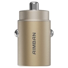 아임반 차량용 초고속 110W 시거잭 듀얼 매립형 충전기, 티탄 골드, ABN-LAB-CUA-110W