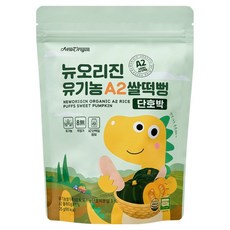 뉴오리진 유아용 A2 단백질 유기농 쌀떡뻥 과자, 단호박, 25g, 1개