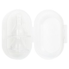 greenmom 幼兒用I Ssok奶嘴 薄型 2入 孔型+隨身收納盒組, 1套, S（0個月~）