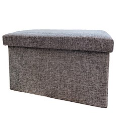 無品牌 長方形收納椅 40 x 25 x 25cm 灰色 多功能儲物椅凳, 1個
