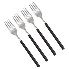 라온누리 식세기 가능한 델라 올스텐 컬러 포크, 딥블랙, 4개
