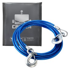 카템 차량용 5톤 강철 와이어 견인줄 4m CT057, 혼합색상, 1개