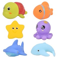 OZ TOY 橡膠沐浴玩具 6種, 1套, SQ22014-3 海