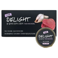 페피테일 반려동물 참 딜라잇 후코이단 간식캔, 혼합맛(참치/고등어), 30g, 6개