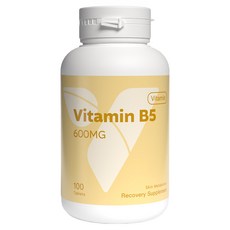 VITA 維他命B5 600mg 100顆/罐 高劑量 增進皮膚健康 促進新陳代謝, 1罐
