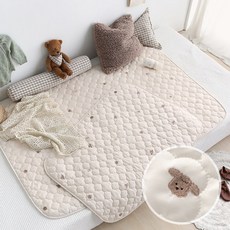 PRIELLE 兒童棉質防水尿布墊, 刺繡狗狗, 1個