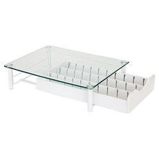 유얼홈 홈카페 멀티 강화유리 커피캡슐 보관함 30구, 1개, 화이트
