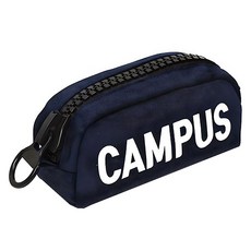 POPO FANCY Campus字樣大拉鍊筆袋, 海軍藍, 1個
