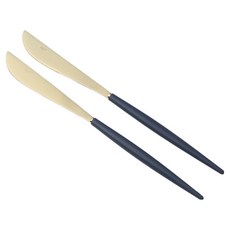 Bogen Almand Gold餐具餐刀, 2個, 藍色