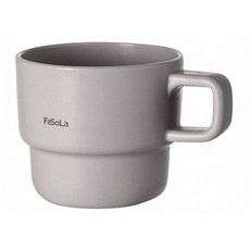 FaSoLa 淡雅系創意疊疊漱口杯 320ml 灰色 - 簡約時尚浴室漱口杯, 1個
