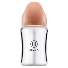 Simba 小獅王辛巴 蘊蜜質金玻璃寬口防脹氣奶瓶, 覓粉色, 180ml, 1個