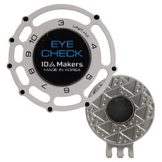IdMakers 眼鏡高爾夫球標球標推桿測距高爾夫禮盒組 3.6cm, 1套, 銀藍色