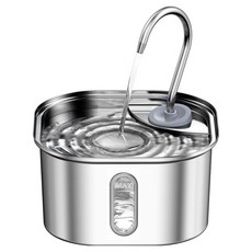 JamPi寵物不鏽鋼自動餵水器 3L, 1個, 灰色, JP-WD101