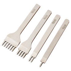 Khohimo Grip Owl皮革打孔器 4種組 4mm 5W0368, 銀, 1套