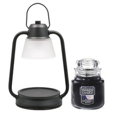 YANKee CANDLe 小款Midsummer Night+Becon迷你融燭燈禮盒組, 黑色, 仲夏夜